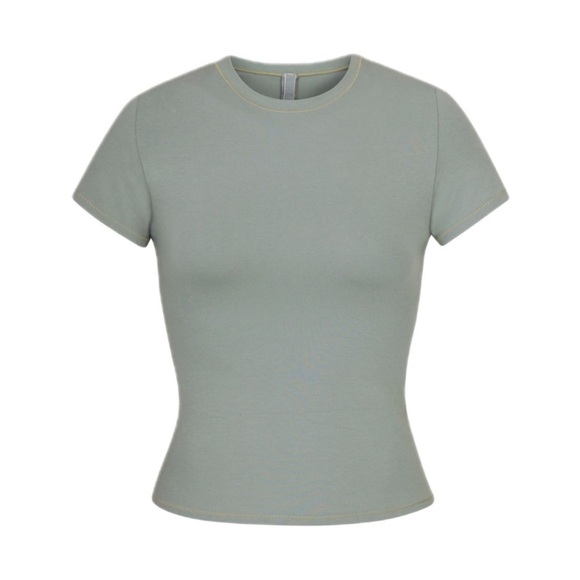 SKIMS Tops - SKIMS cotton jersey t-shirt Mineral green SKIMS cotton jersey tshirt NWT size S